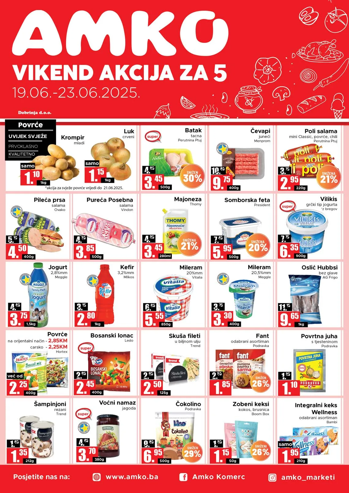 AMKO Vikend akcija sniženja do 23.06.2025