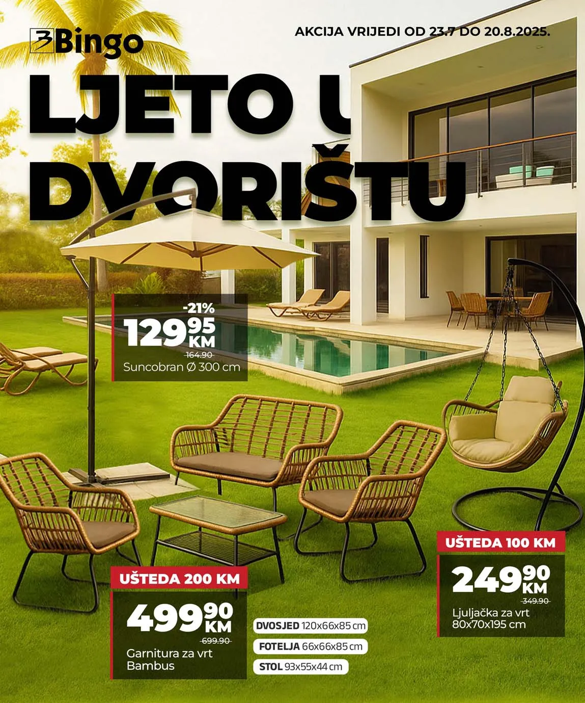 Bingo akcija – Ljeto u dvorištu! Sniženja do 20.08.2025.