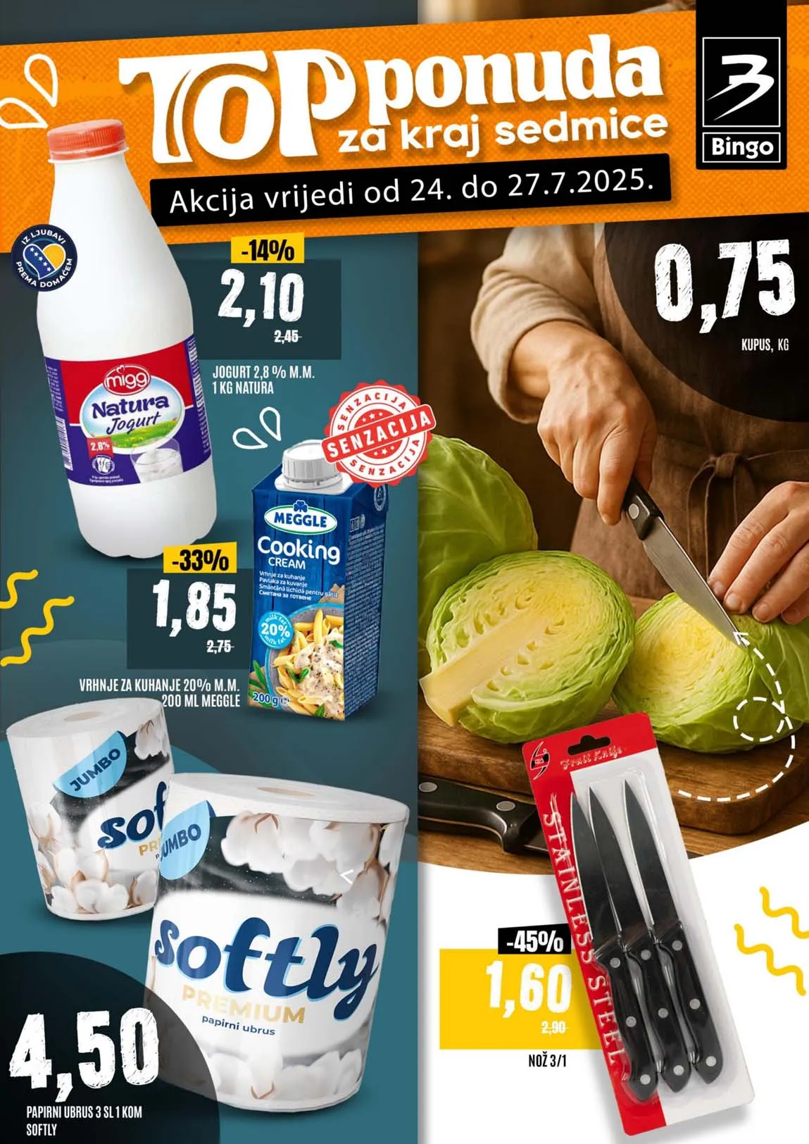 Bingo vikend akcija: Top ponuda za kraj sedmice – Sniženja do 27.07.2025.