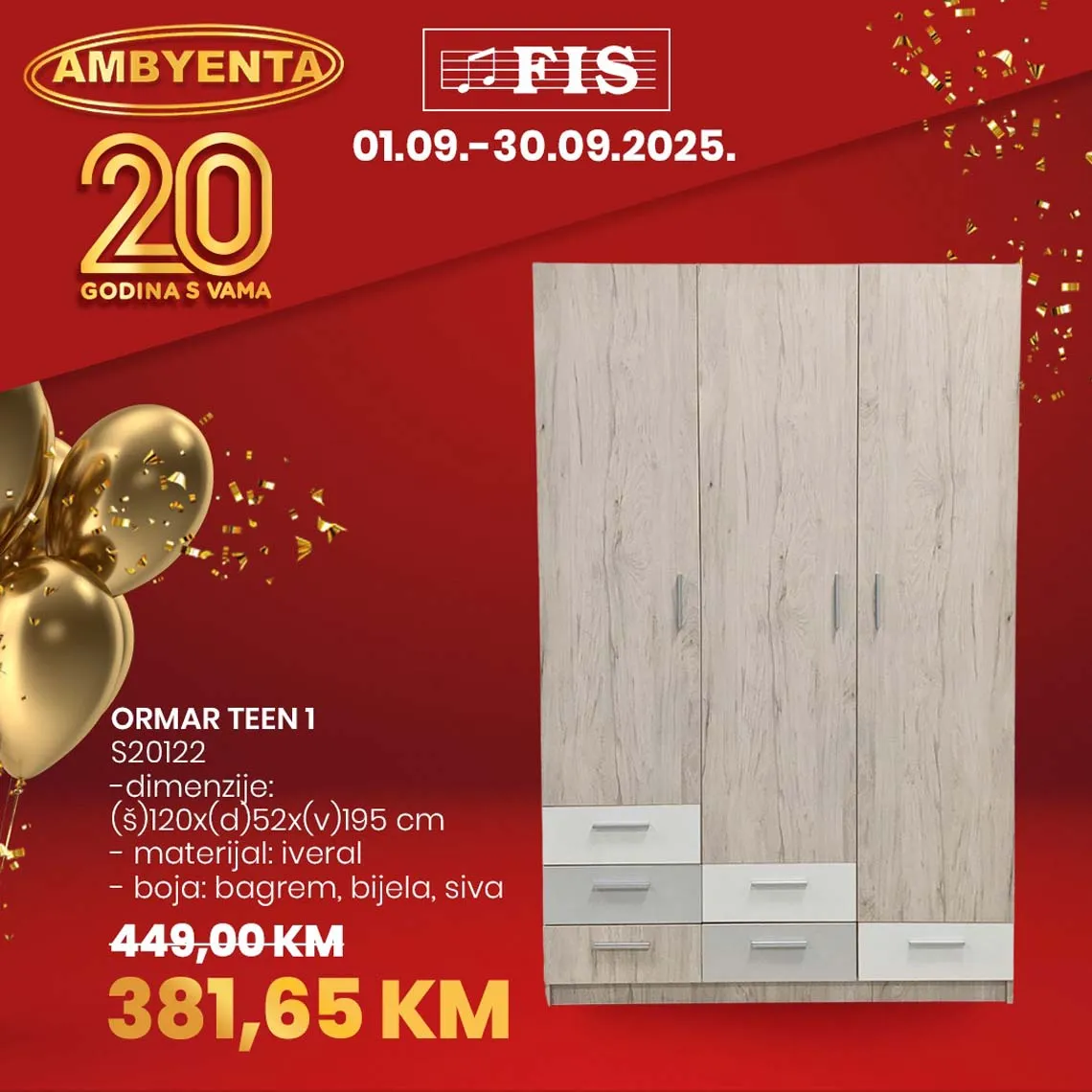 Ambyenta rođendanska ponuda u FIS centrima – sniženja do 30.09.2025