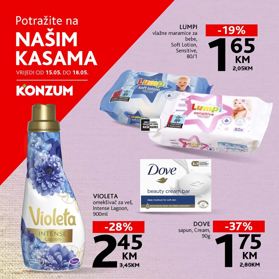 KONZUM Akcija Sniženja na kasama do 18.05.2025