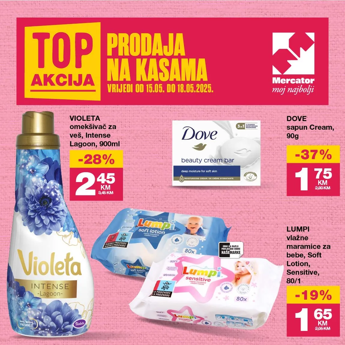 MERCATOR Top Akcija na kasama sniženja do 18.05.2025
