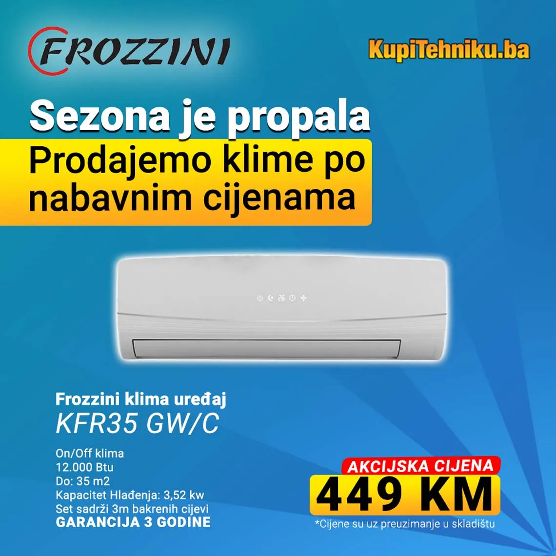 Kupitehniku — Akcija klima inverter uređaja po nabavnim cijenama