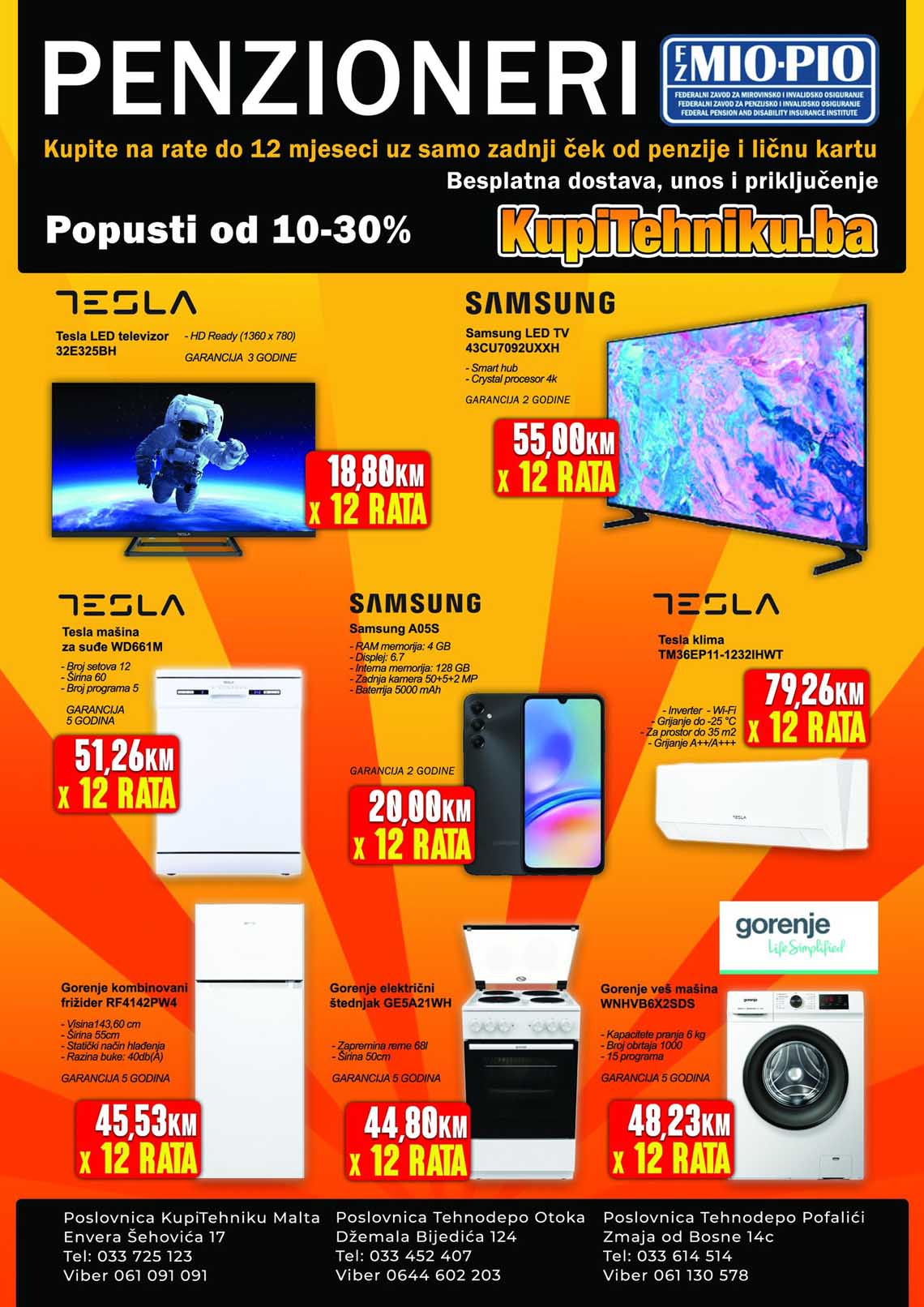 KUPITEHNIKU Super akcija Tesla veš mašina