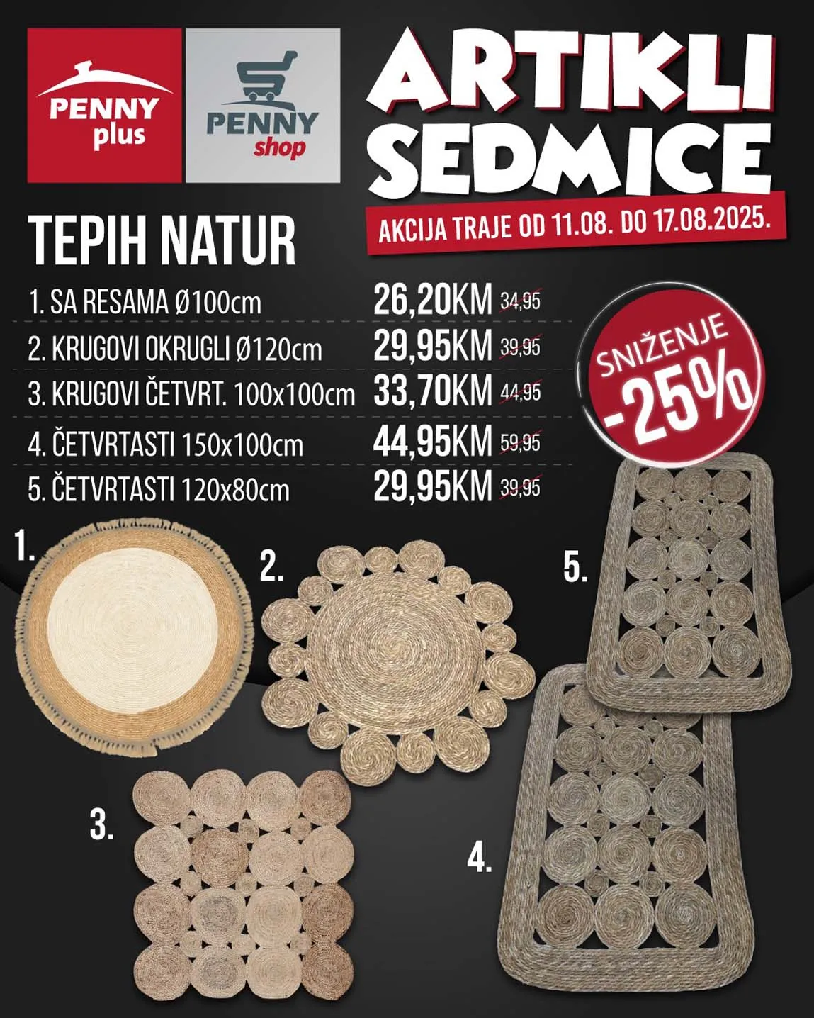 Penny Plus akcija august 2025 - sniženje artikala