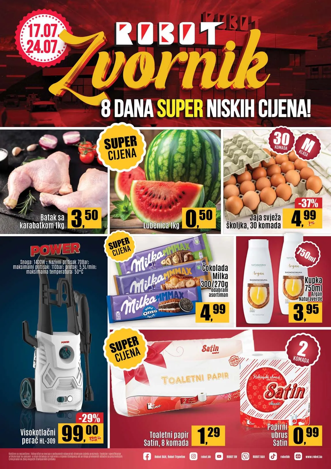 Robot Super akcija – 8 dana super niskih cijena za Zvornik do 24.08.2025.